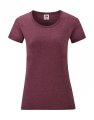 Goedkope Dames T-shirts fruit of the loom value weight 61-372-0 heather burgundy